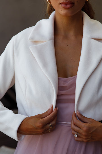 Charlotte TRES JOLIE CROP JACKET WHITE