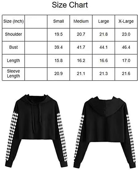 Cute Plaid Long Sleeve Hoodies Sweatshirts Girls