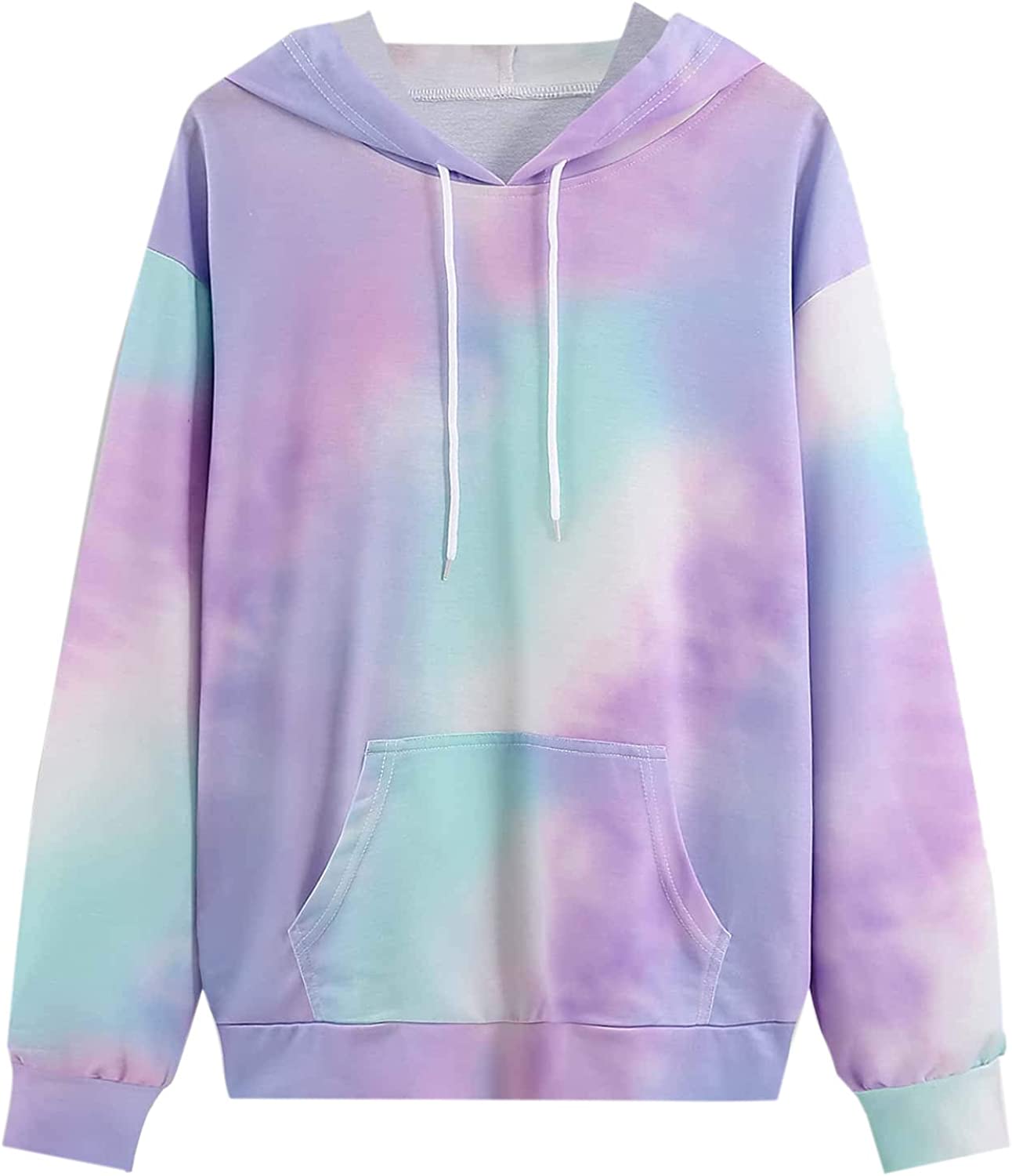 Women's Planet Print Striped Drawstring Pullover Sweatshirt Hoodies