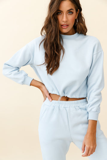 CHARLOTTE LONG SLEEVE PULL STRING SWEATER GREEN