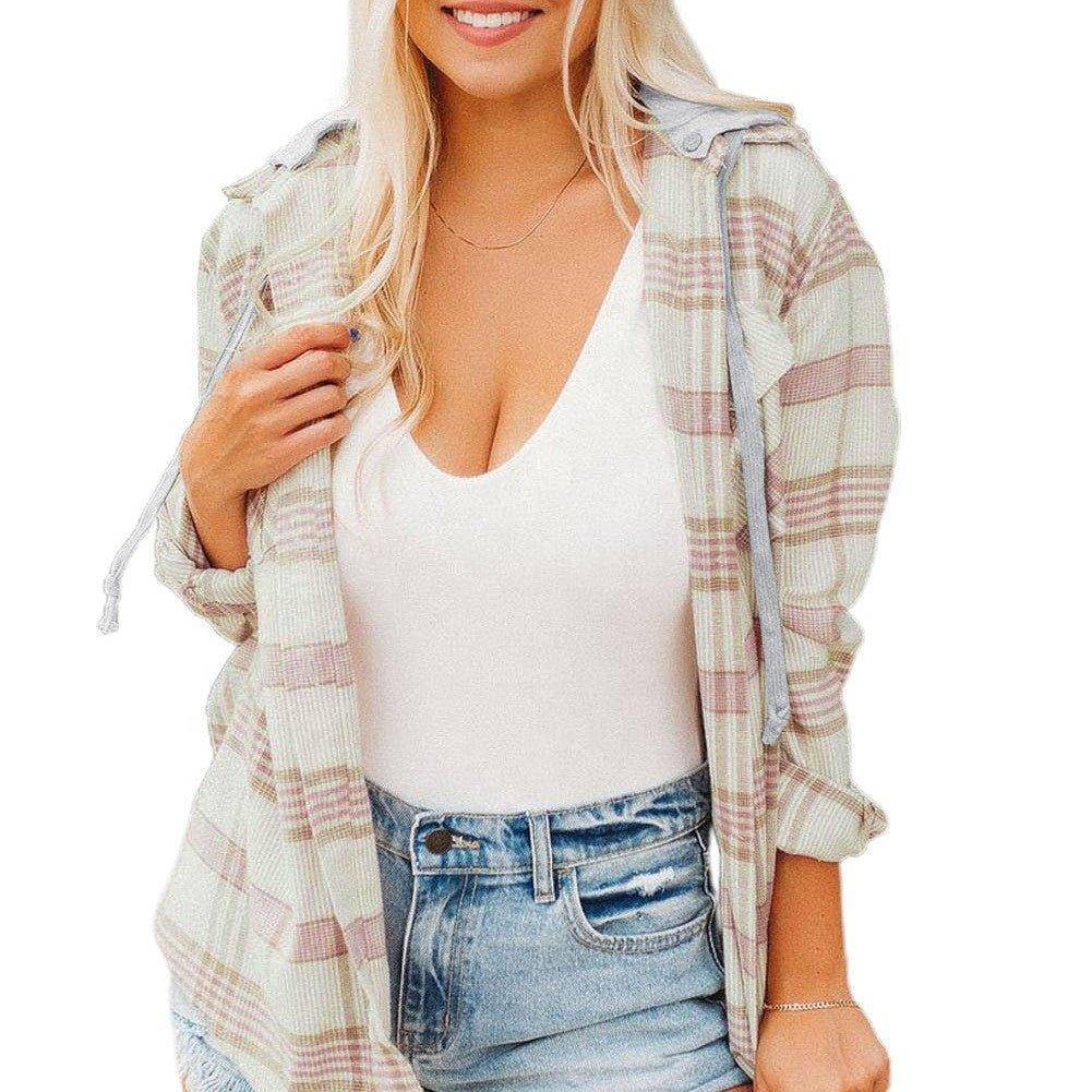 Charlotte Plaid Jacket Long-Sleeved Jacket Ladies Hooded - Charlotte-dress