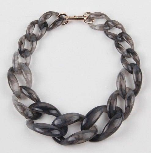 Bohemian Big Chunky Chain Link Necklace - Charlotte-dress