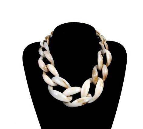 Bohemian Big Chunky Chain Link Necklace - Charlotte-dress