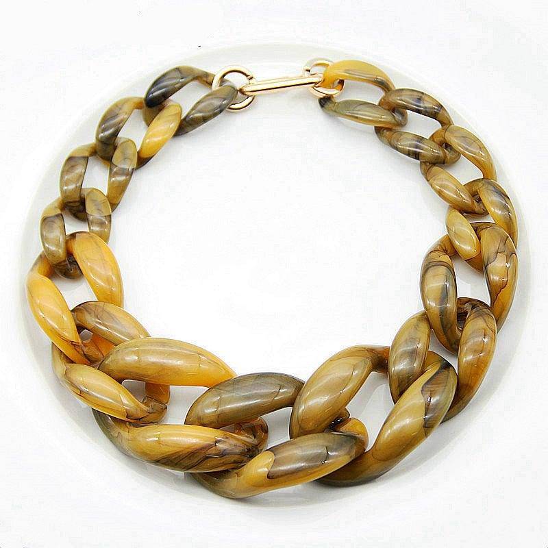 Bohemian Big Chunky Chain Link Necklace - Charlotte-dress
