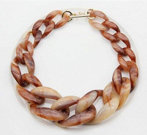 Bohemian Big Chunky Chain Link Necklace - Charlotte-dress