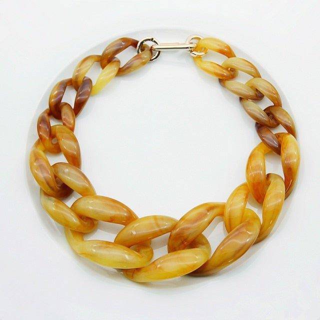 Bohemian Big Chunky Chain Link Necklace - Charlotte-dress