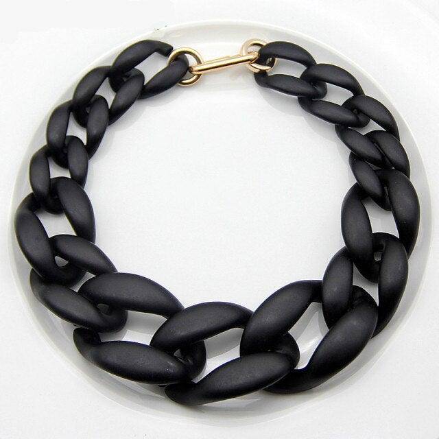 Bohemian Big Chunky Chain Link Necklace - Charlotte-dress