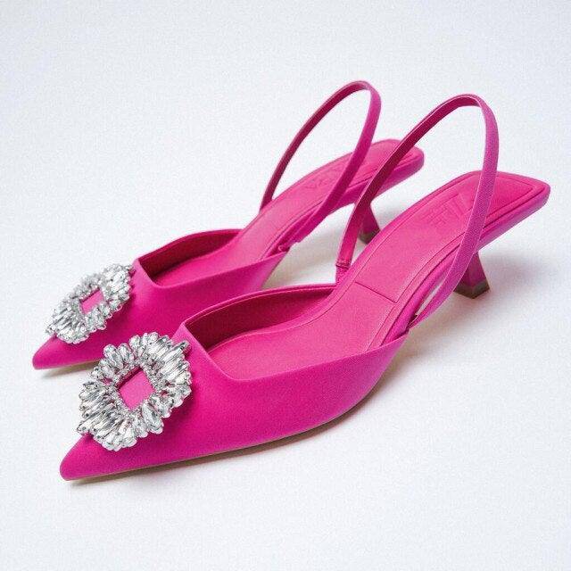 Women's Crystal Diamond Pumps For Wedding - Charlotte-dress