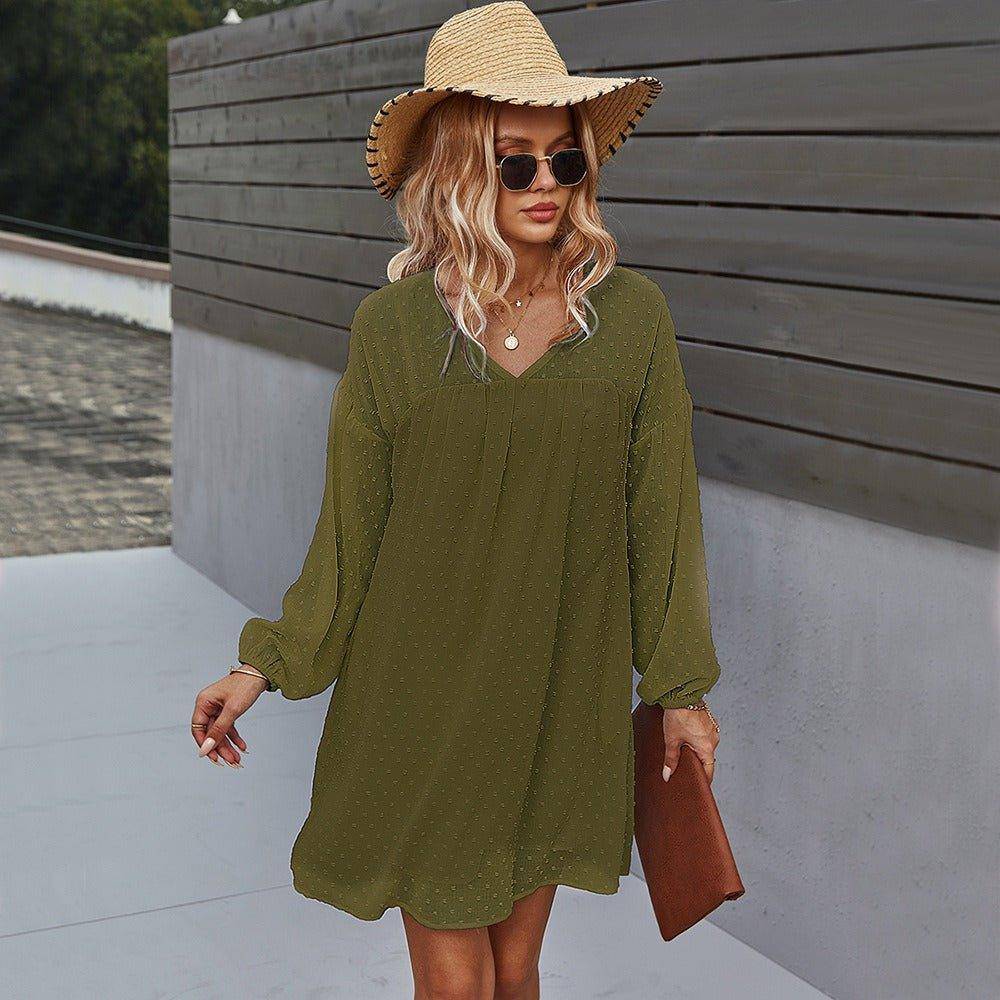 Charlotte Women's Casual V-Neck Sexy Vacation Elegant Dress