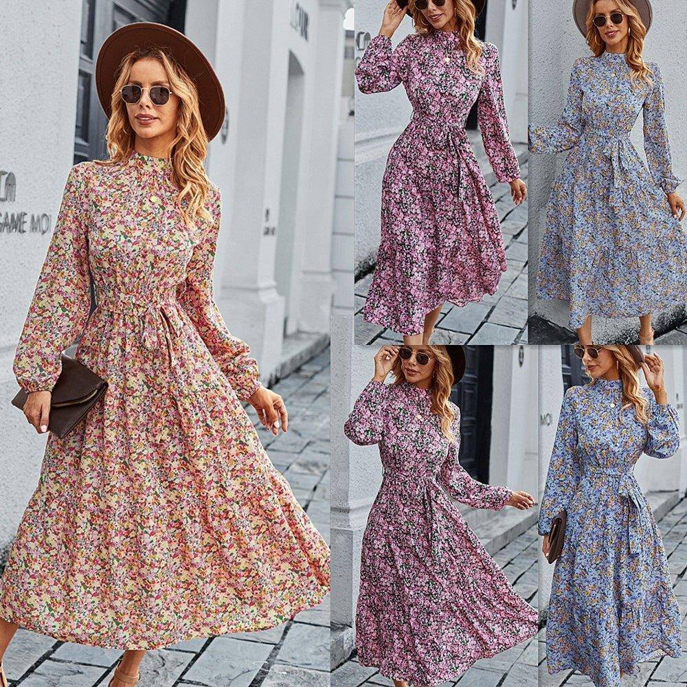 Charlotte Women's Bohemian Swing Fashion Print Vacation Dress