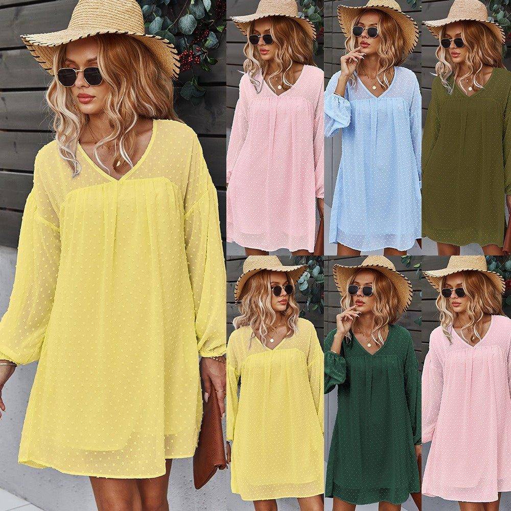 Charlotte Women's Casual V-Neck Sexy Vacation Elegant Dress