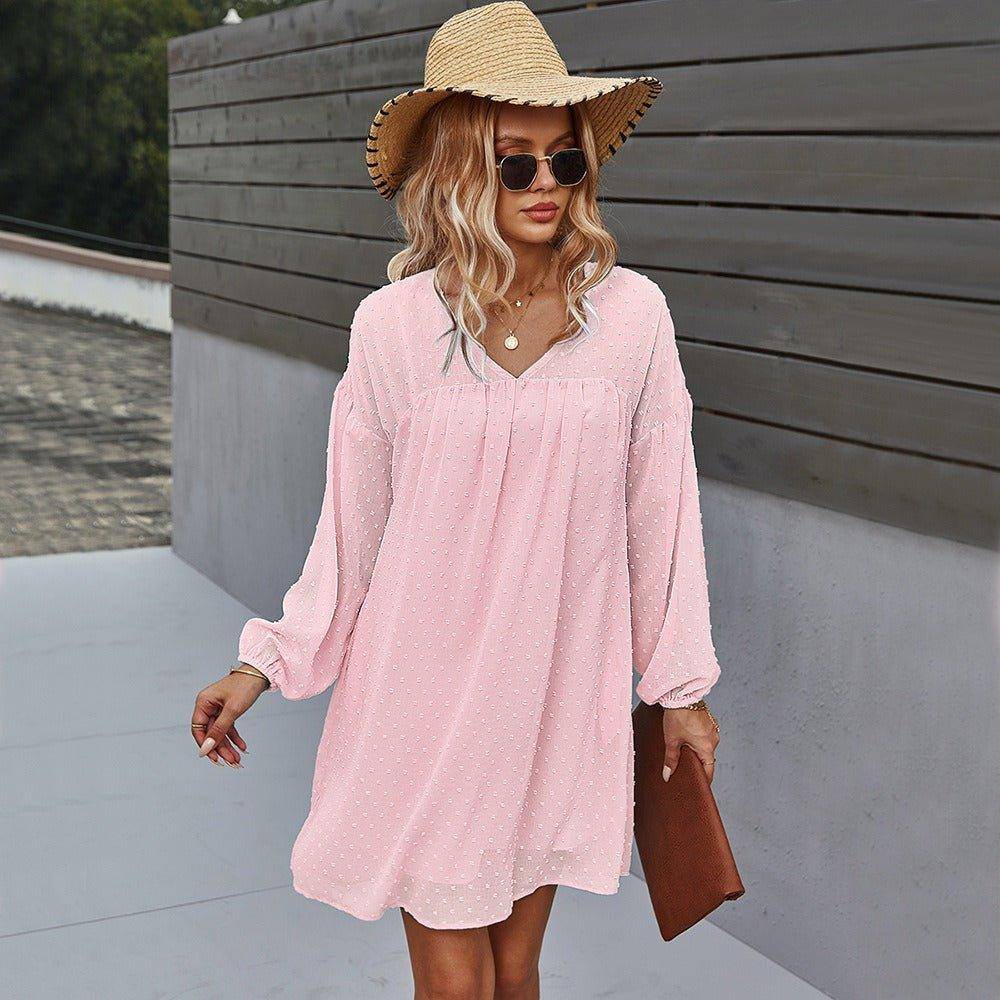 Charlotte Women's Casual V-Neck Sexy Vacation Elegant Dress