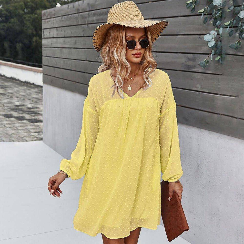 Charlotte Women's Casual V-Neck Sexy Vacation Elegant Dress