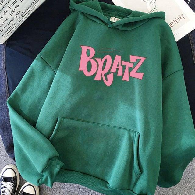 Unisex Bratz Letter Print Hoodie Autumn Sweatshirt