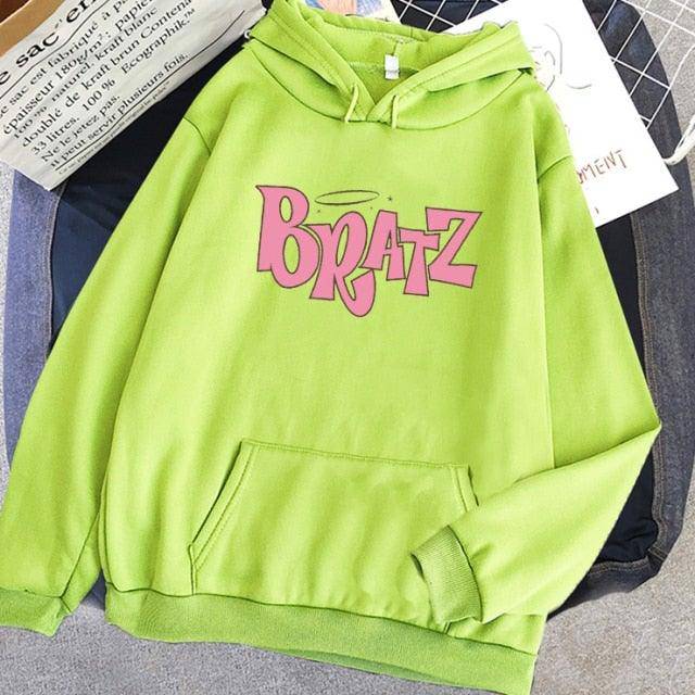 Unisex Bratz Letter Print Hoodie Autumn Sweatshirt