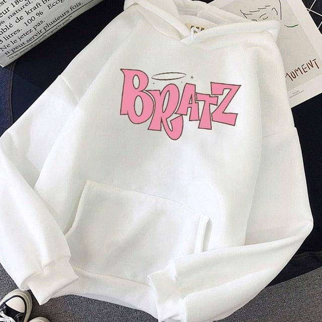 Unisex Bratz Letter Print Hoodie Autumn Sweatshirt