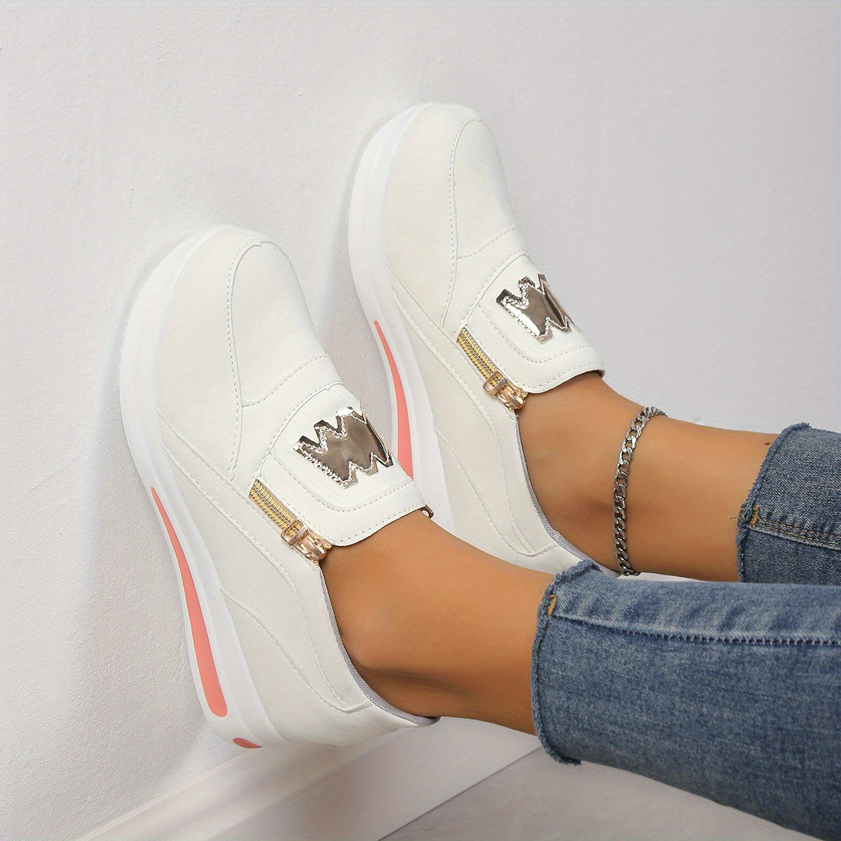 Women's Casual Platform Slip on Running Sneakers CD421