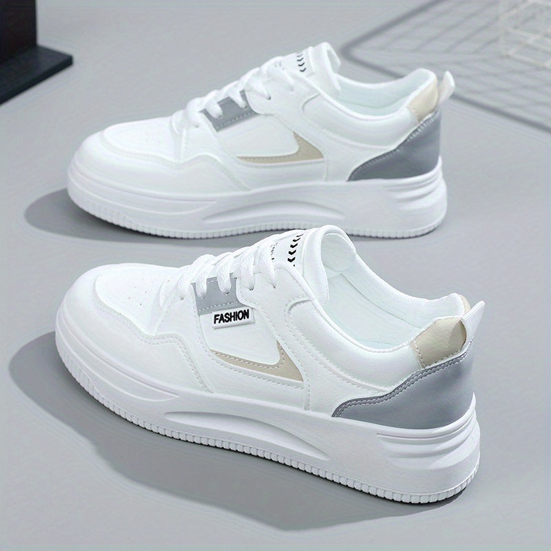 Women's Letter Patch ColorBlock Skate Low Top Sneakers CD416