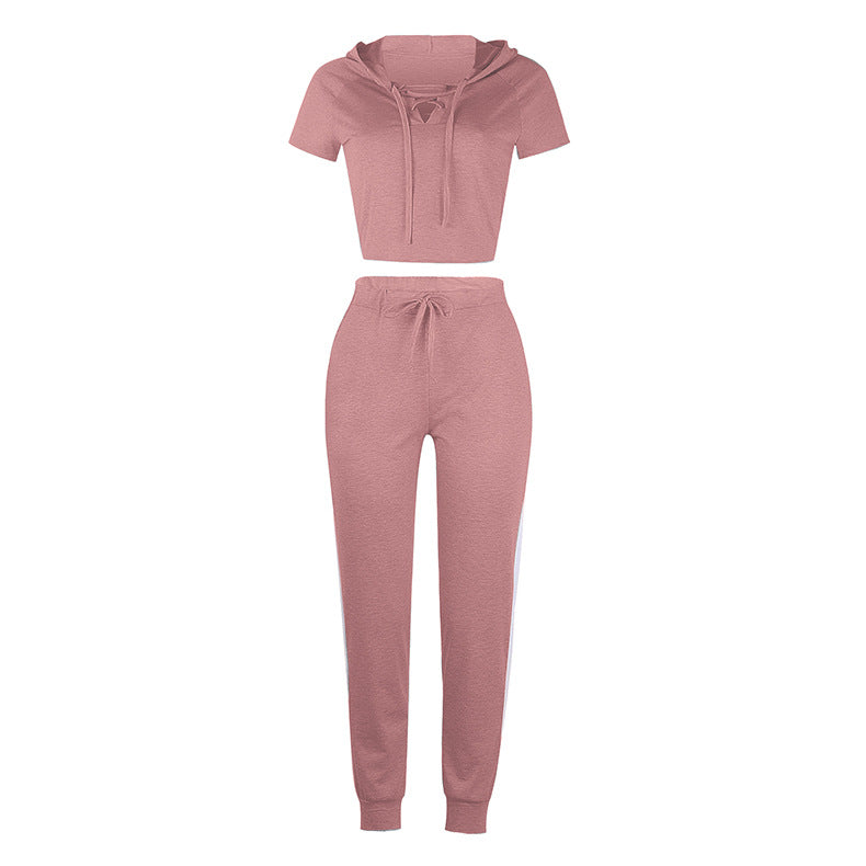 Women's Solid Color Sports and Leisure Suit CD619