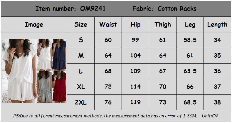 Women's V-neck Two-piece Leisure Suit CD605