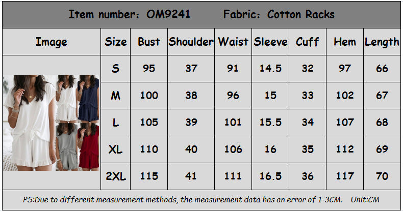 Women's V-neck Two-piece Leisure Suit CD605