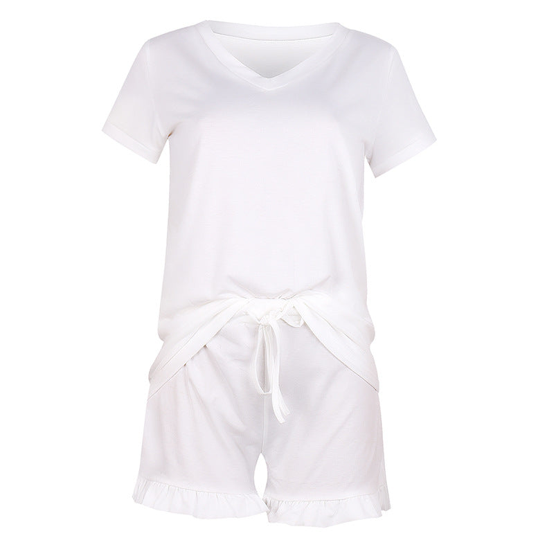 Women's V-neck Two-piece Leisure Suit CD605