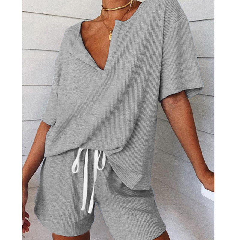 Women's Loose Print Home Suit Set CD611