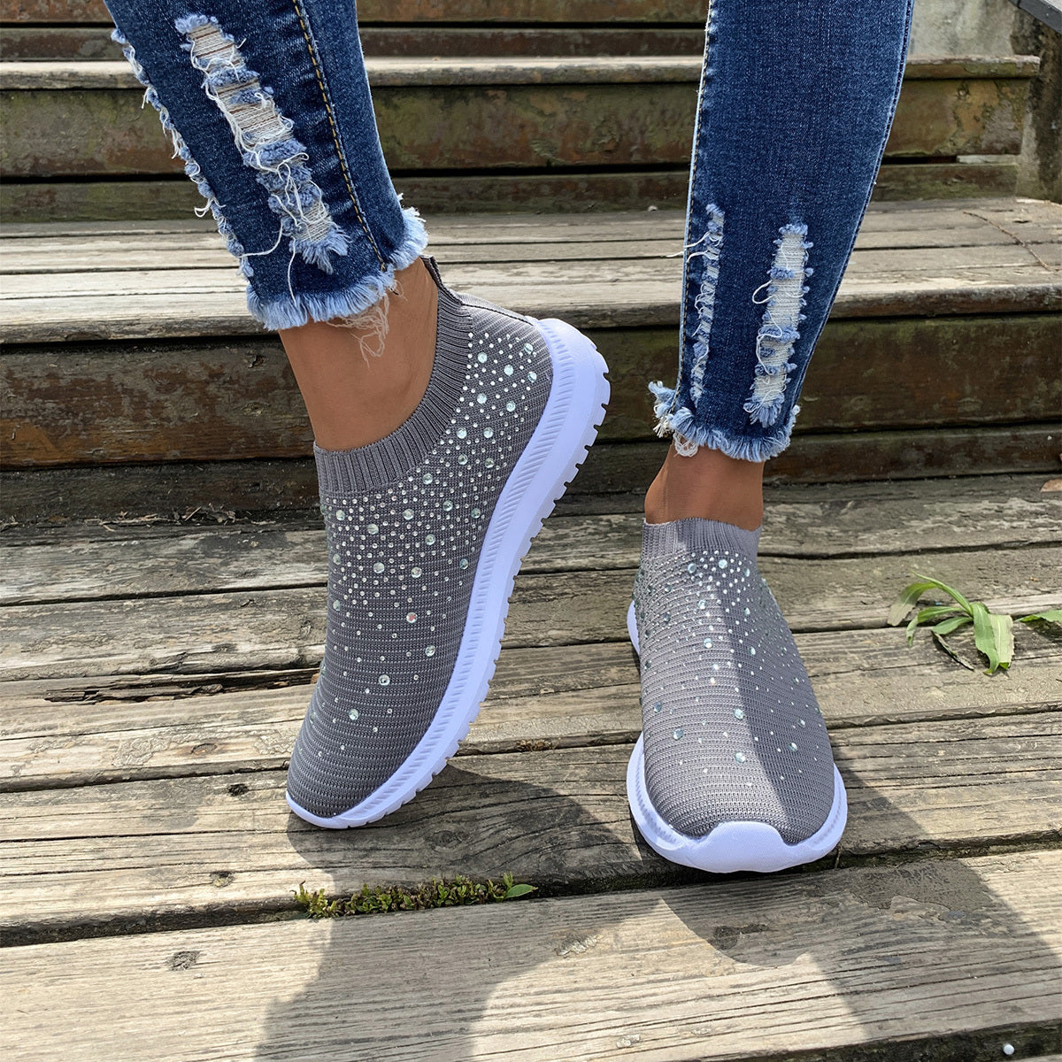 Women's Colorblock Mesh Platform Breathable Sneakers CD418