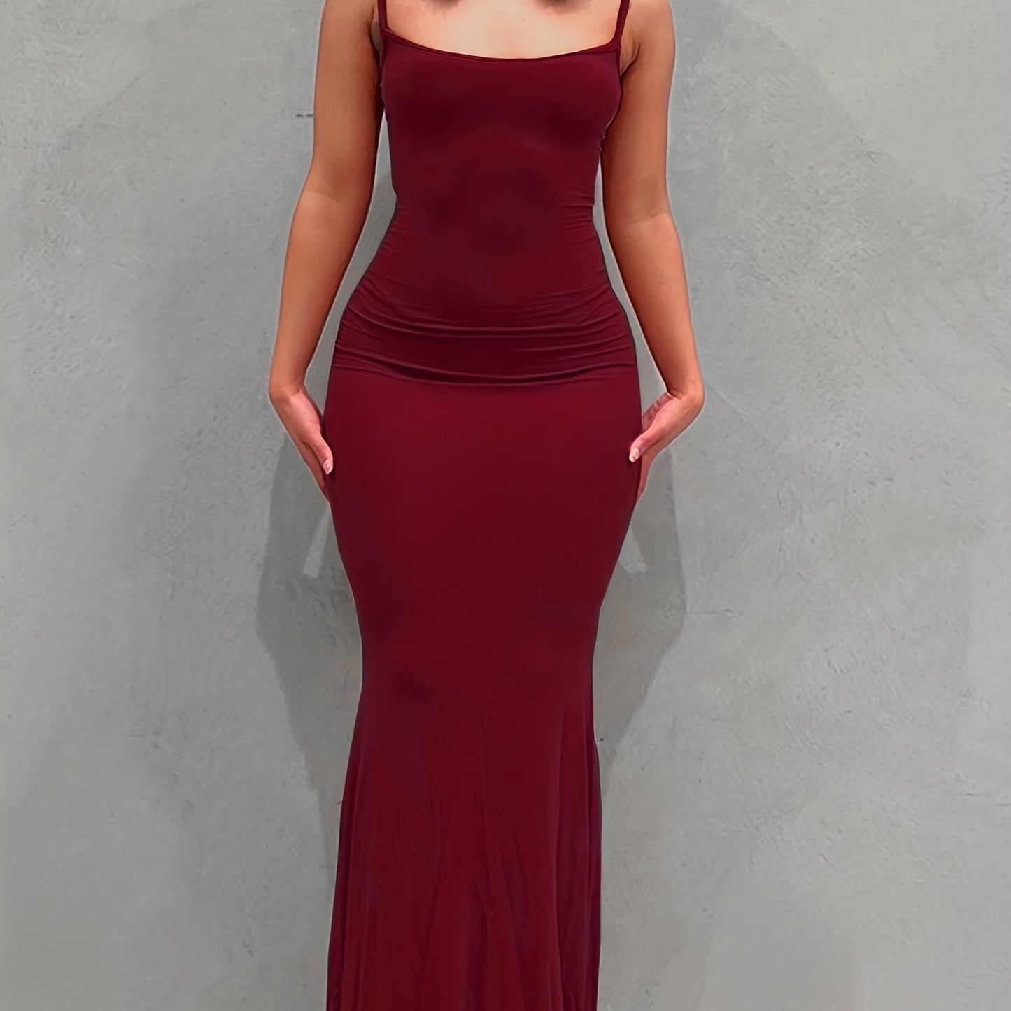 Women's Sexy Backless Bodycon Maxi Dress CD182