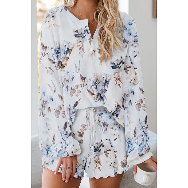 Tie Dyed Printed Shorts Set Home Suit for Women CD598
