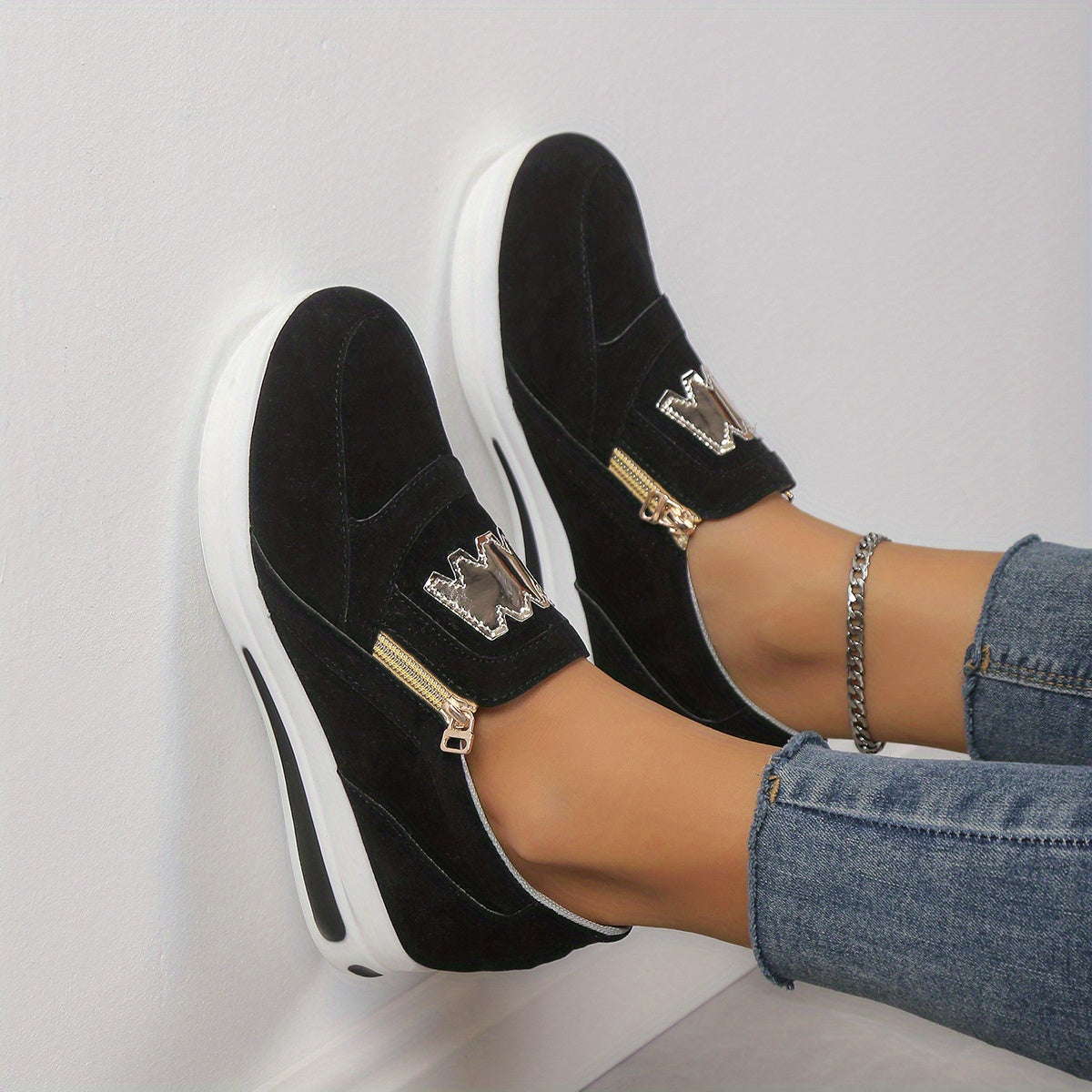 Women's Casual Platform Slip on Running Sneakers CD421