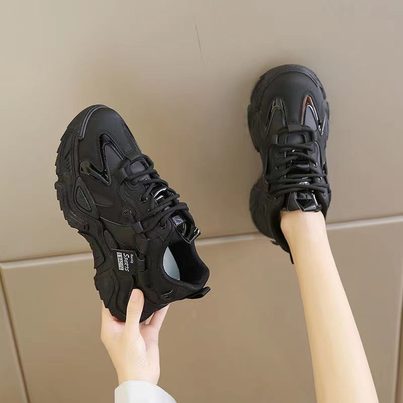 Women's Casual Platform Lace Up Running Sneakers CD422