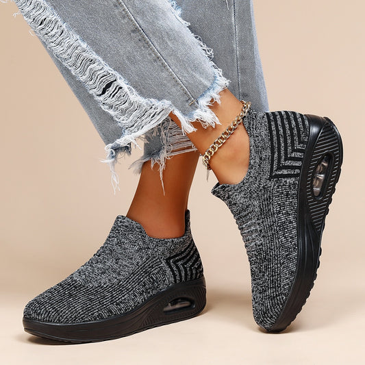 Women's Air Cushion Breathable Low Top Slip On Sneakers CD414