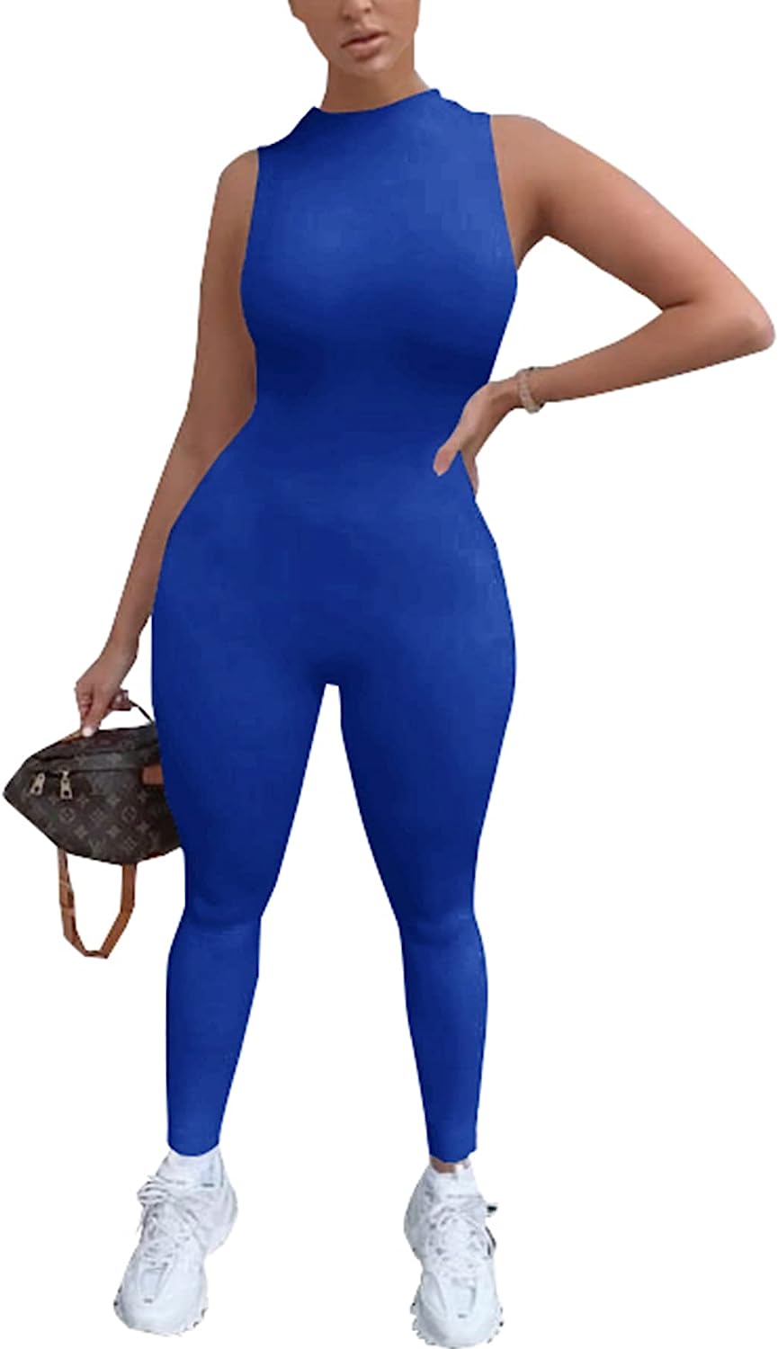 Women's Stretchy Tank Slim Fit Romper Jumpsuit CD483