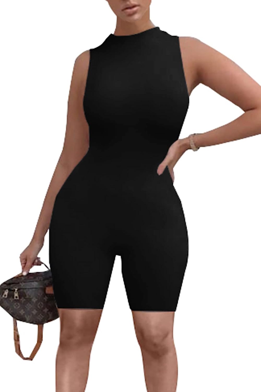 Women's Stretchy Tank Slim Fit Romper Jumpsuit CD483