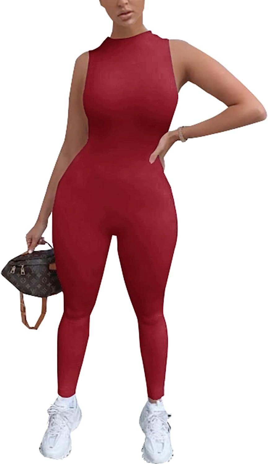 Women's Stretchy Tank Slim Fit Romper Jumpsuit CD483