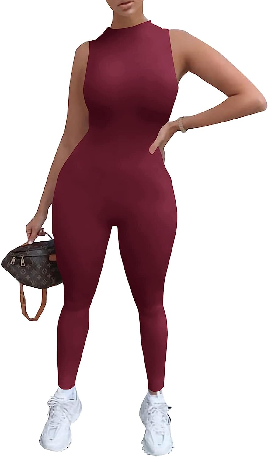 Women's Stretchy Tank Slim Fit Romper Jumpsuit CD483