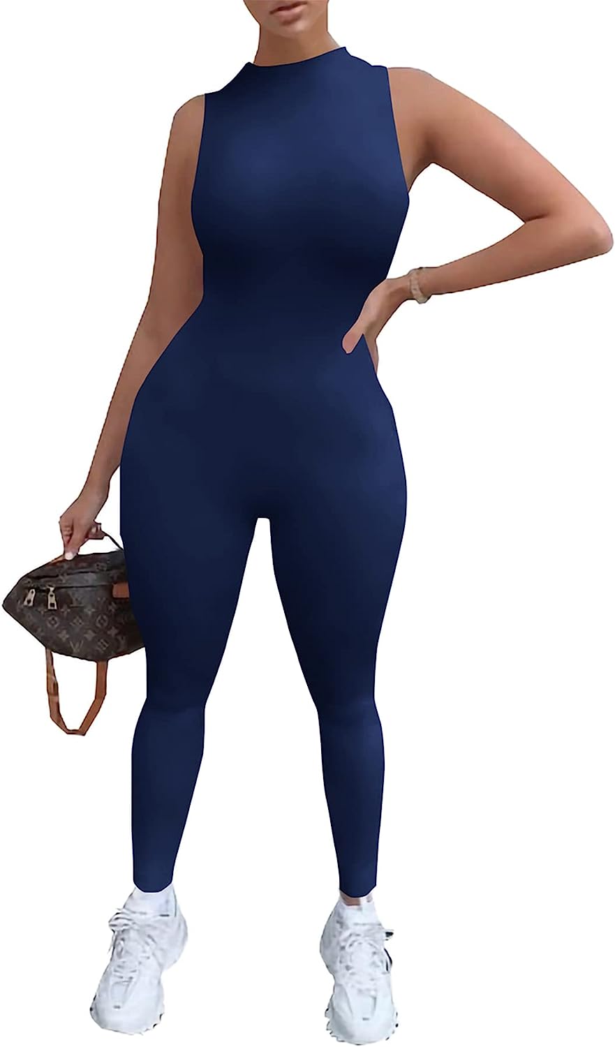 Women's Stretchy Tank Slim Fit Romper Jumpsuit CD483