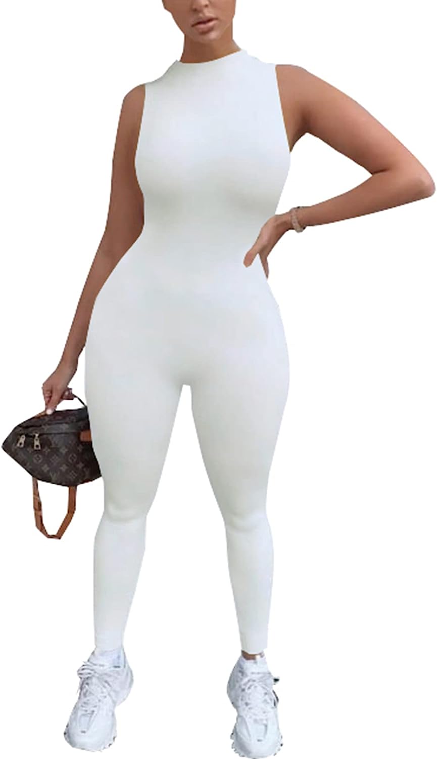 Women's Stretchy Tank Slim Fit Romper Jumpsuit CD483