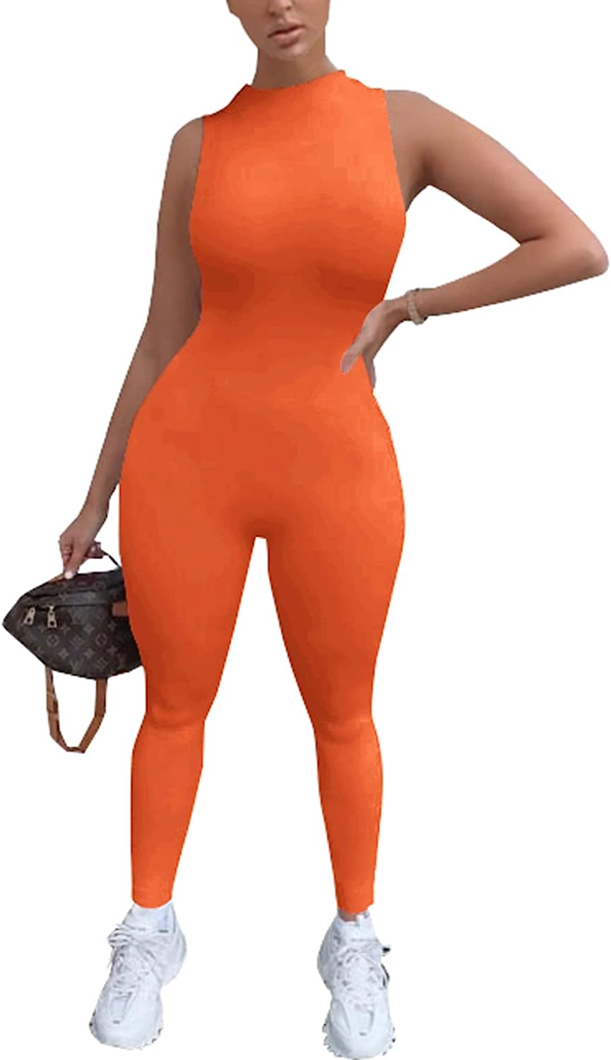 Women's Stretchy Tank Slim Fit Romper Jumpsuit CD483