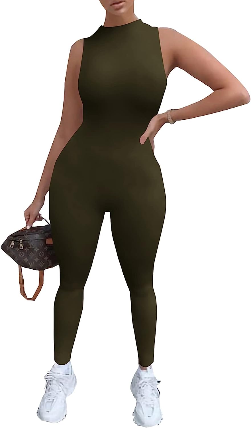 Women's Stretchy Tank Slim Fit Romper Jumpsuit CD483