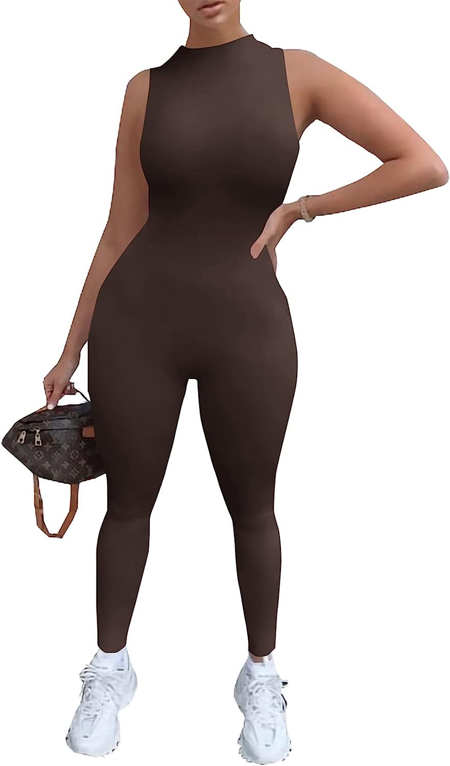 Women's Stretchy Tank Slim Fit Romper Jumpsuit CD483