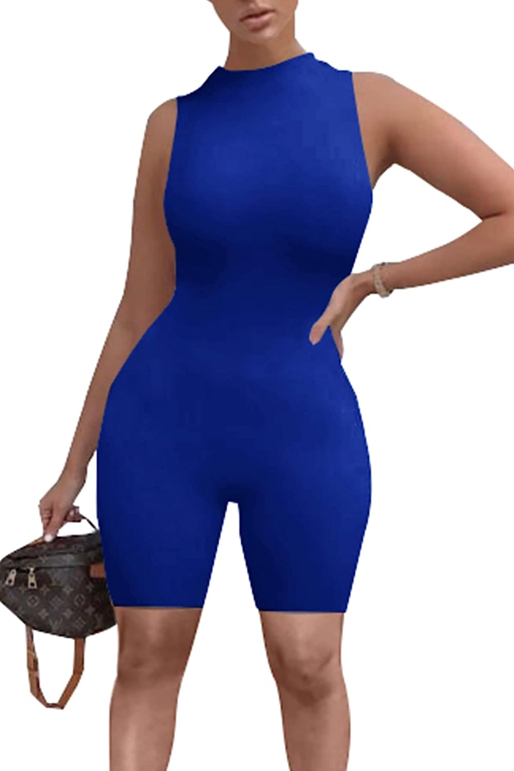 Women's Stretchy Tank Slim Fit Romper Jumpsuit CD483