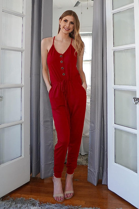 Women's Wrap Sleeveless One Piece  Romper Jumpsuit CD484
