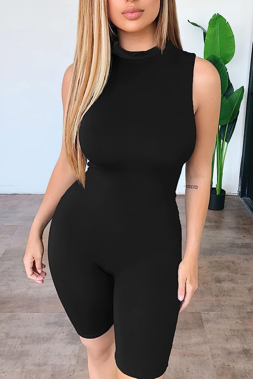 Women's Stretchy Tank Slim Fit Romper Jumpsuit CD483