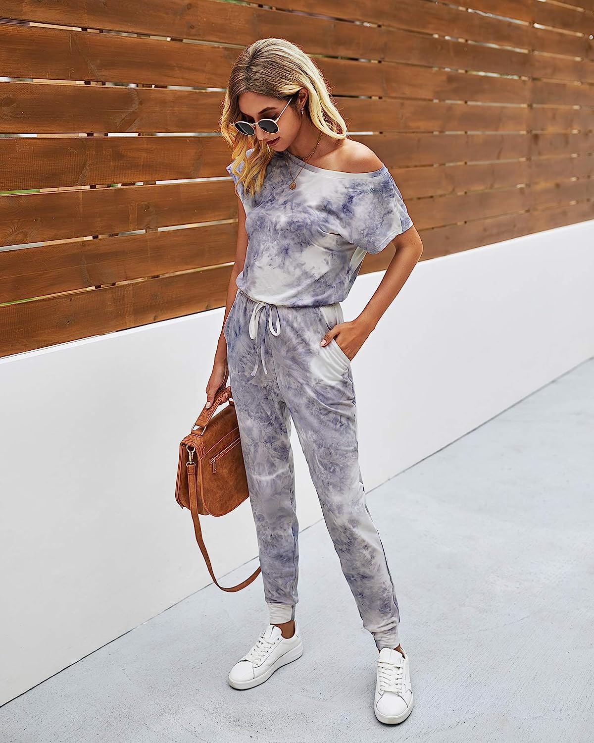 Women's Loose Off Shoulder Elastic Stretchy Jumpsuit CD465