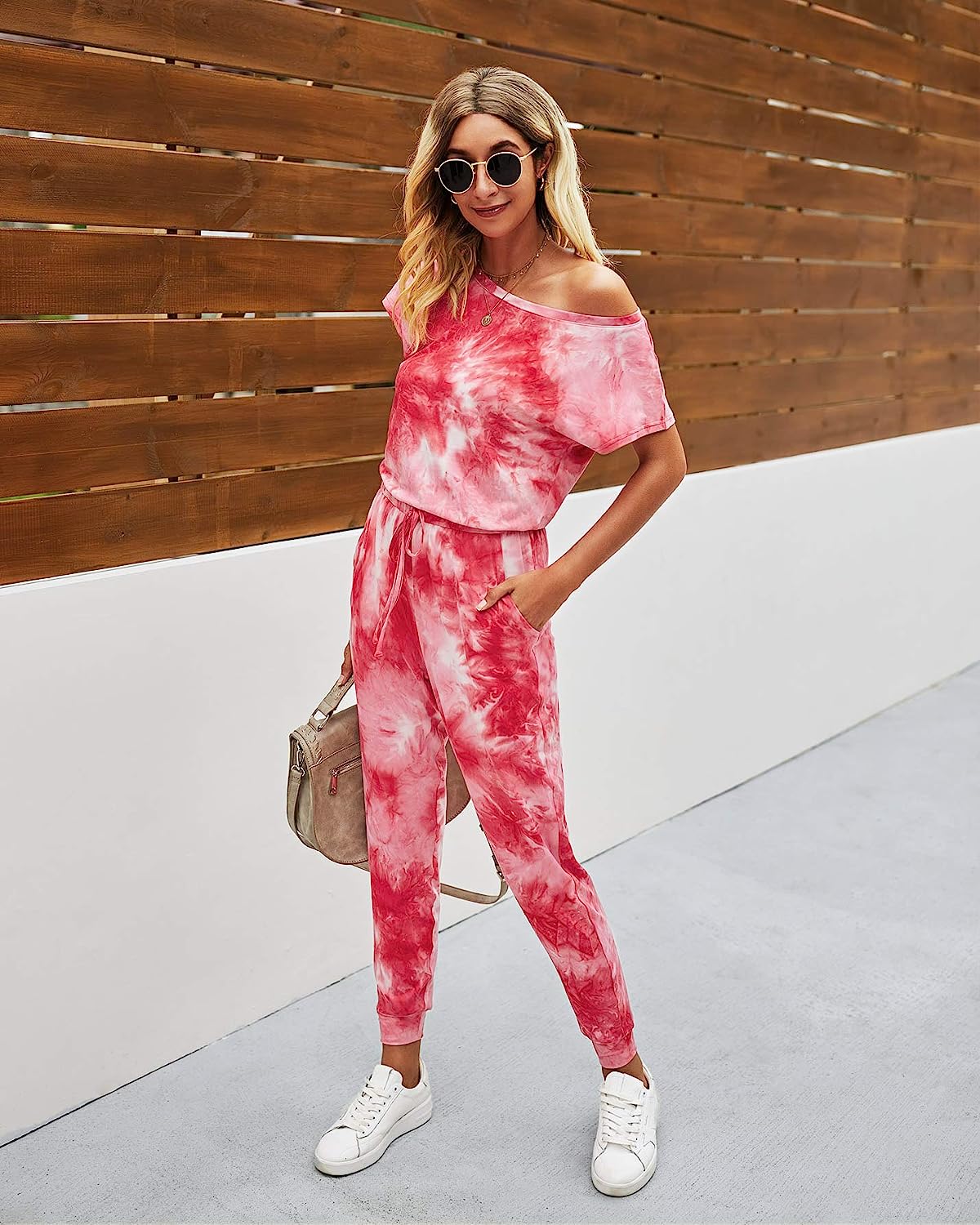 Women's Loose Off Shoulder Elastic Stretchy Jumpsuit CD465