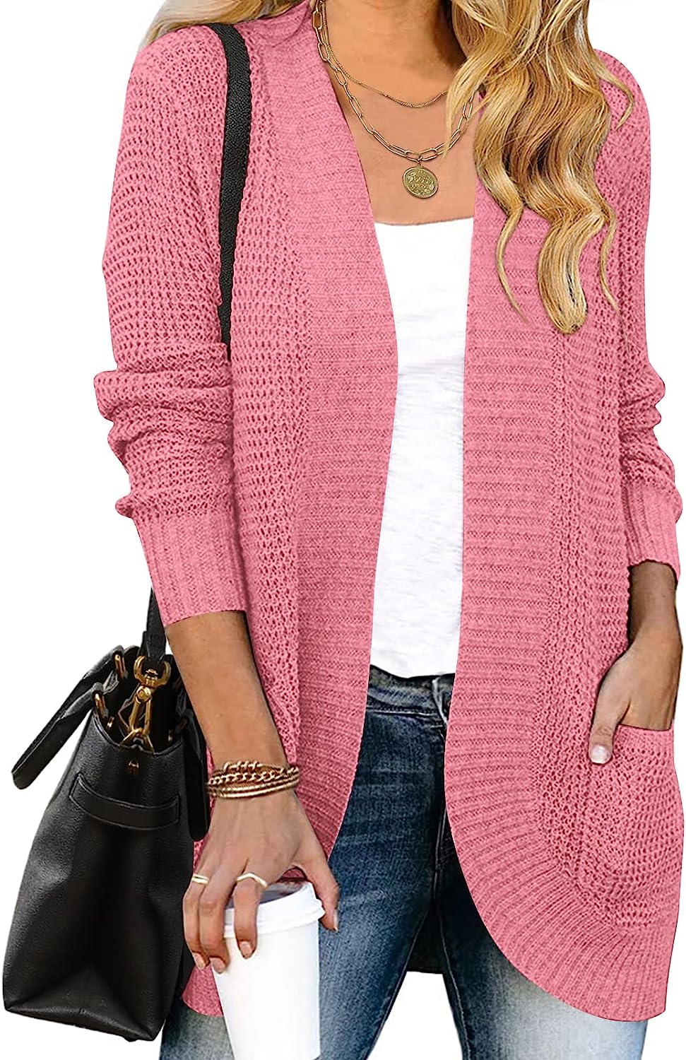 Women's Chunky Knit Sweater Cardigan Outwear CD460