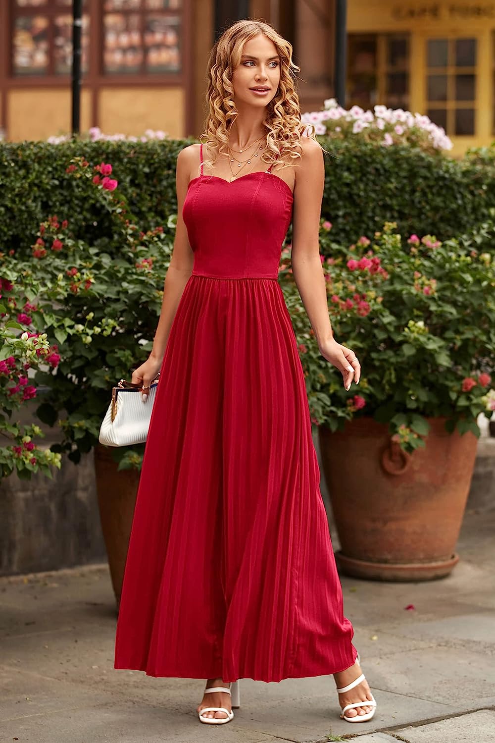 Women's Elegant Sweetheart Neck Wide Leg Jumpsuit CD482