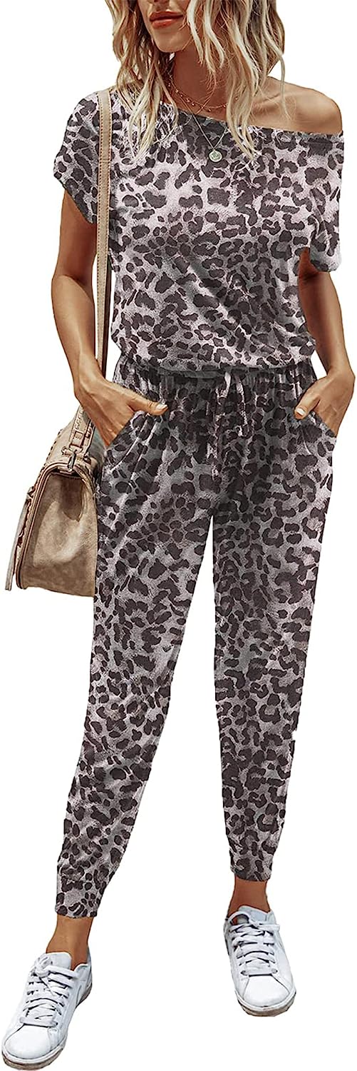 Women's Loose Off Shoulder Elastic Stretchy Jumpsuit CD465